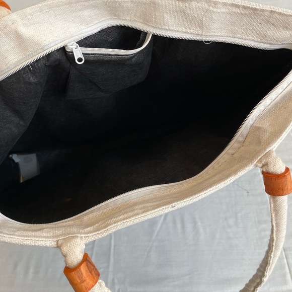 Indian needle point shoulder tote, unique piece - Picture 2 of 7